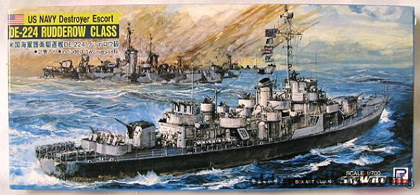 Skywave 1/700 TWO USS Rudderow DE224 Class Destroyer Escorts - With Decals For Any Ship In The Class, W18 plastic model kit